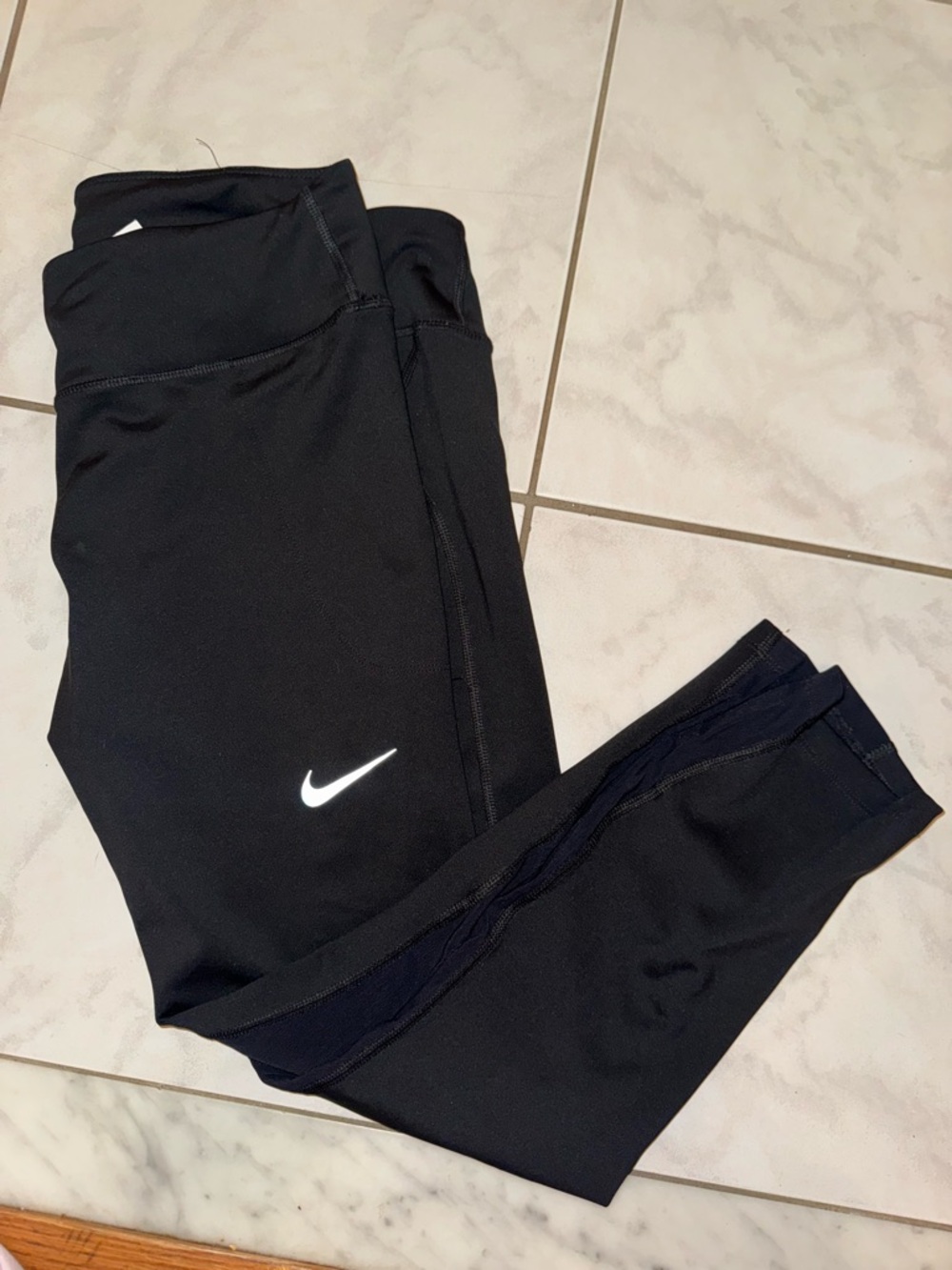Nike Black Leggings with White Swoosh